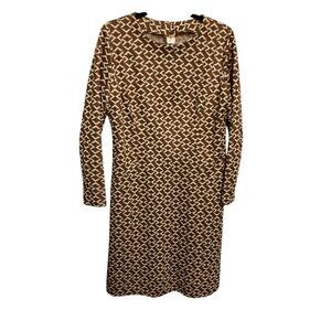 Vintage Brown and White Dress